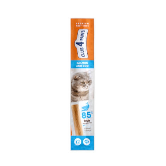 Picture of Club4paws Meaty Stick Salmon&Cod Complementary For Cats 5gm (50/pack) 