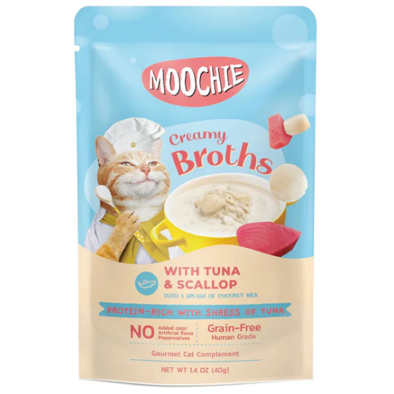 Picture of Moochie creamy broth with Tuna & Scallop 40g(16/pack) 