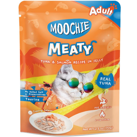 Picture of Moochie MEATY Tuna & Salmon Recipe in Jelly 70g(12/pack)