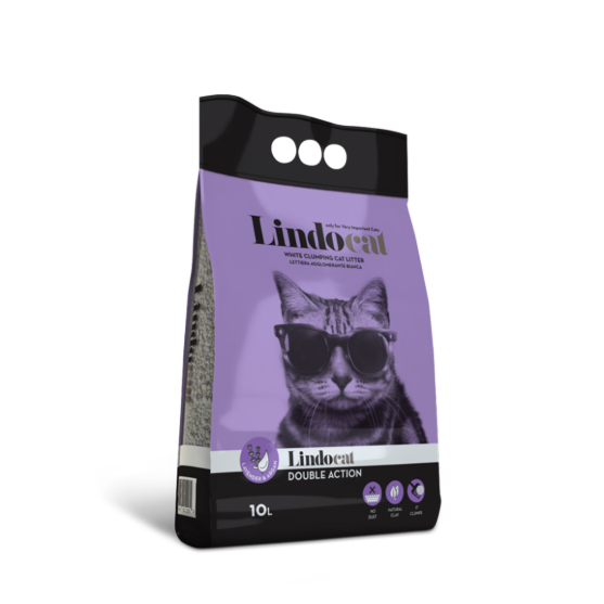 Picture of Lindocat Double Action White Bentonite Lavender & Argan Oil Clumping Cat Litter – 10L