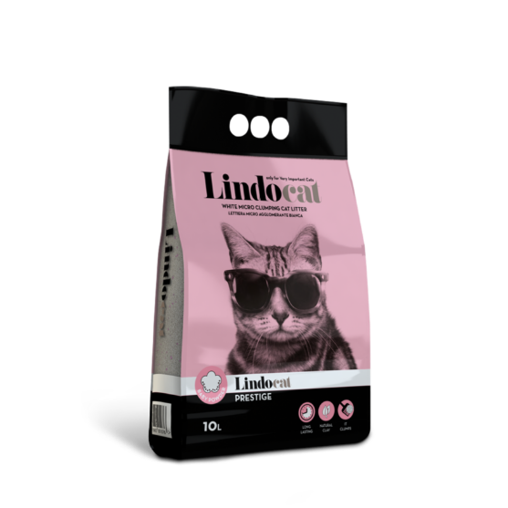 Picture of Lindocat Prestige White Micro Clumping Cat Litter – Baby Powder Scent (10L)
