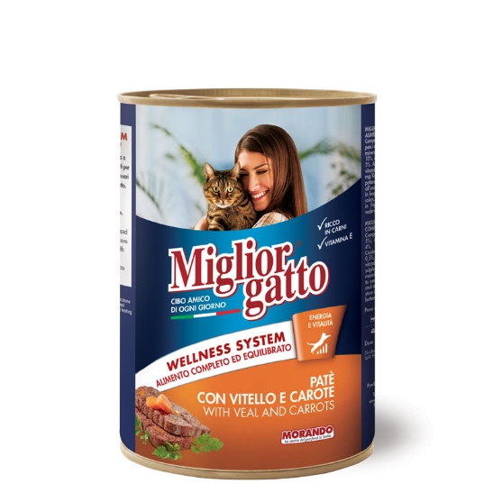 Picture of  Migliorgatto Patè Veal and Carrots 400g (24/pack) 