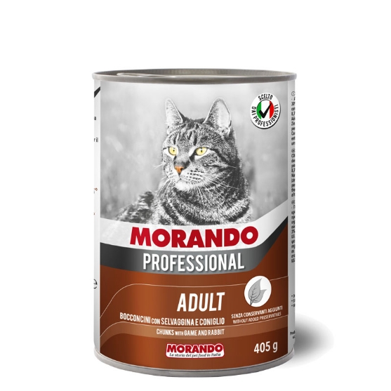 Picture of Morando Professional Adult Small Chunks With Game And Rabbit 405g (24/pack) 