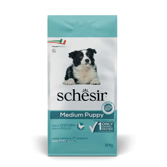 Picture of Schesir Monoprotein  medium Puppy Rich In Chicken 12kg