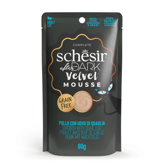 Picture of Schesir Chicken With Quail Egg in mousse sachet 80g (12/Pack)