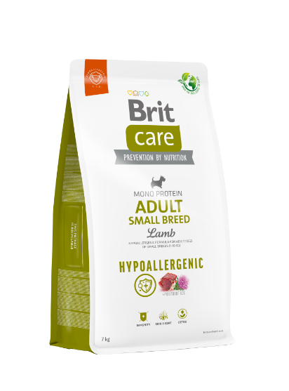 Picture of Brit Care Hypoallergenic Formula Lamb & Rice for Adult Dogs of Small Breeds 3kg