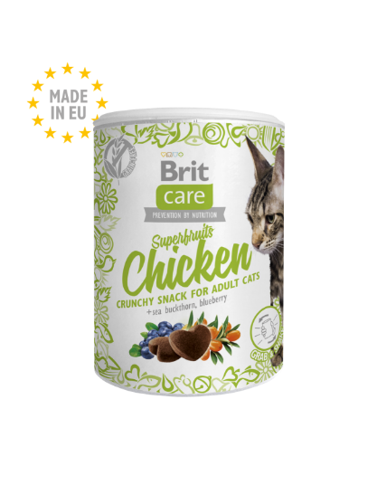 Picture of Brit Care Cat Snack Superfruits Chicken For Adult Cats 100g (3/pack)