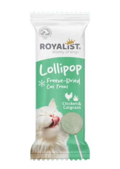 Picture of Royalist Lollipop Cat Treat Chicken and catgrass 12 Psc