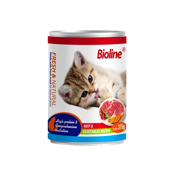 Picture of Bioline Cat Beef Recipe 375g (12/pack)  