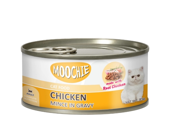 Picture of Moochie Chicken Mince in gravy Cat Food 85g  (24/pack) 