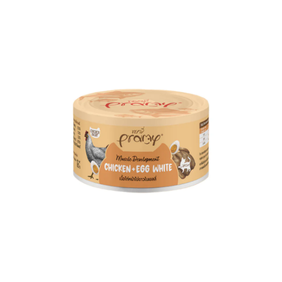 Picture of Pramy Functional Muscle chicken topping eggwhite  80g (12/pack)    
