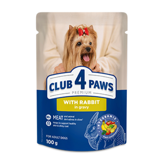 Picture of Club4paws Premium For Adult Rabbit In Gravy 100g (12/Pack)