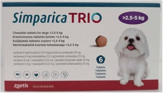 Picture of Simparica  2.50 - 5 kg