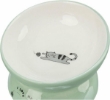 Picture of Trixie Raised cat bowl, ceramic, sage/white