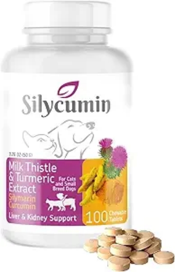 Picture of Bio PetActive Silycumin Milk Thistle & Turmeric Supplement for Cats & Small Breed Dogs 