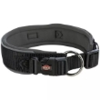 Picture of Trixie Premium collar, extra wide, L–XL: 53–62 cm/50 mm, black/graphite