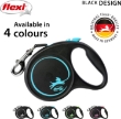 Picture of Trixie flexi BLACK DESIGN Tape Lead -L  Blue 