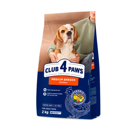Picture of Club4Paws Adult Medium chicken 14kg 