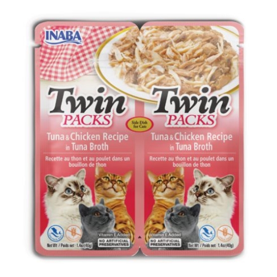 Picture of Inaba Twin Packs Tuna & Chicken Recipe in Tuna Broth (6/pack)