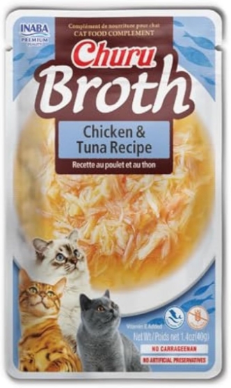 Picture of Inaba Churu Broth Chicken & Tuna Recipe Wet Cat Food 40g (6/pack)