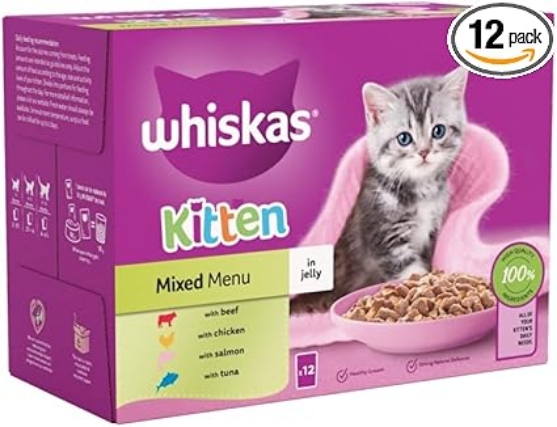 Picture of Whiskas Kitten Mixed Menu Jelly 85g(12/pack)    