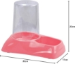 Picture of Pet Cat & Dog Dry Food & Water Feeder Dispenser Station 3L (Pink)