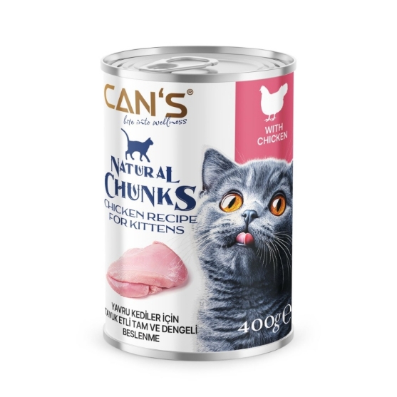 Picture of Can's  chunks with chicken for kittens 400g (12/pack)