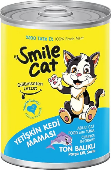 Picture of Smile Cat  wet cat food in  Tuna Chunks in Gravy 400g