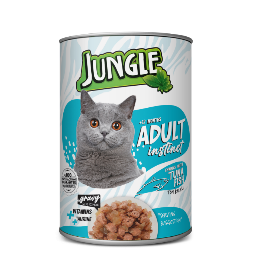 Picture of  Jungle Adult Instinct  chunks of tuna fish in gravy 415gm  (12/pack)
