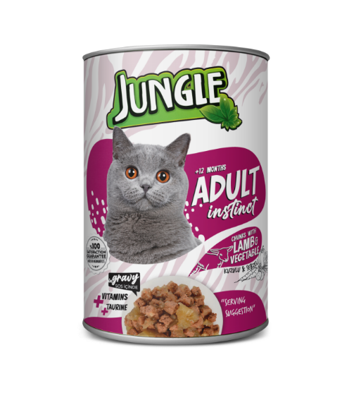 Picture of  Jungle Adult  lamb and vegetable chunks served in a gravy 415gm (12/Pac)