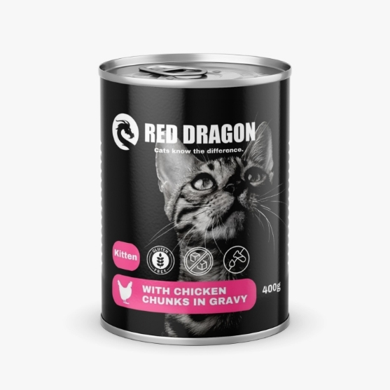 Picture of Red Dragon Kitten Chicken Chunks in Gravy a 400g (12/pack)