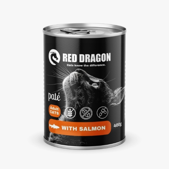 Picture of Red Dragon Adult cat Salmon Paté 400g (12/Pac)