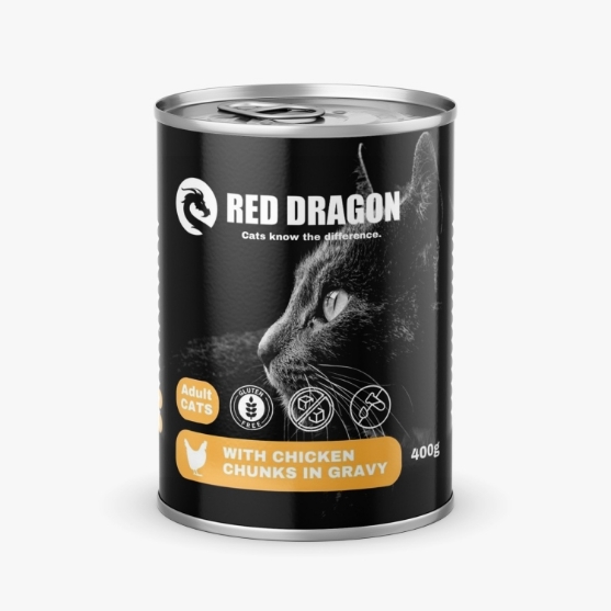 Picture of Red Dragon Adult Cat Food with Chicken Chunks in Gravy 400g (12/PAC)