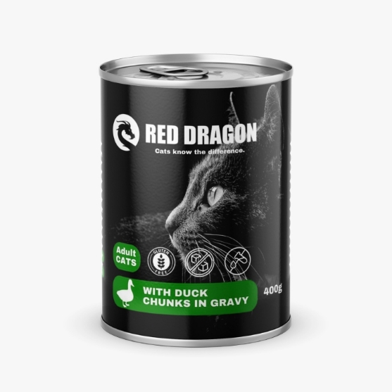Picture of Red Dragon Adult Cat Food Duck Chunks in Gravy 400g (12/PAC)