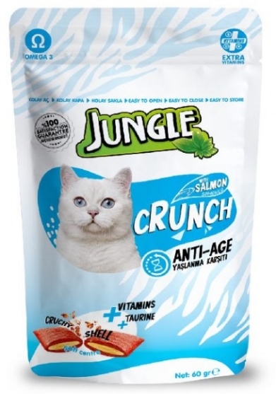 Picture of Jungle Crunch Anti-Age Cat Treats with Salmon (60g)