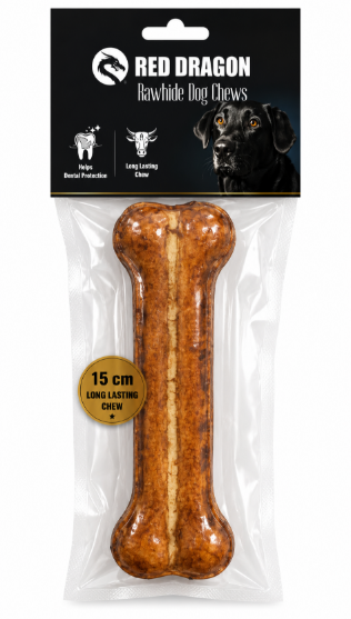 Picture of Red Dragon Rawhide Dog smoked  beef Chews  15cm