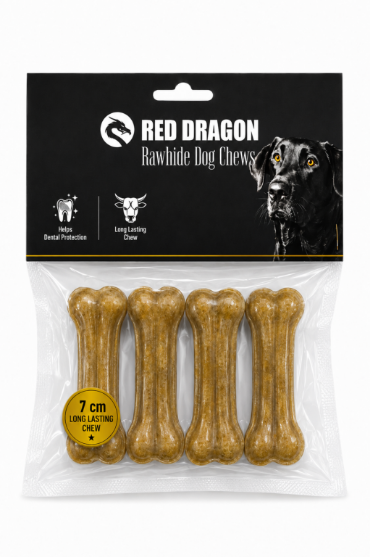 Picture of Red Dragon Rawhide Dog Chews (7cm)