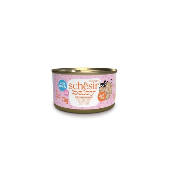 Picture of Schesir baby cat can wholefood chicken with salmon 70G (Pac/3)