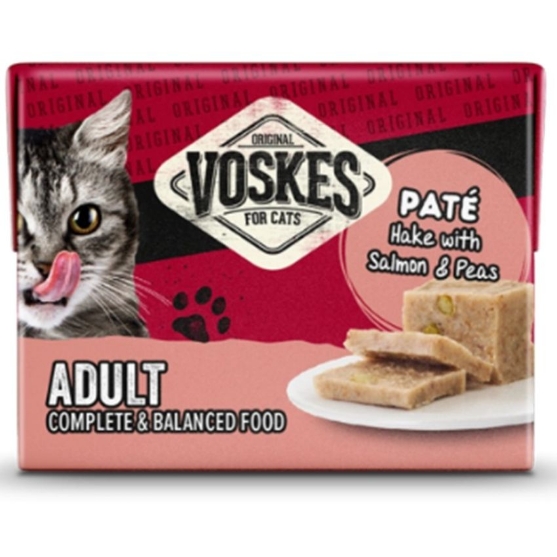 Picture of Voskes   Adult Paté Salmon & peas   8 x 85 g