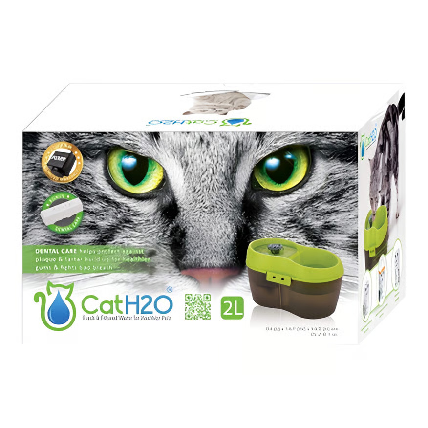 CatH2O Water Fountain 2L (Green) | CATS | Bowls & Containers
