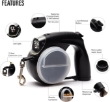 Picture of Retractable Dog Leash with LED Light, Treat Container & Water Bowl