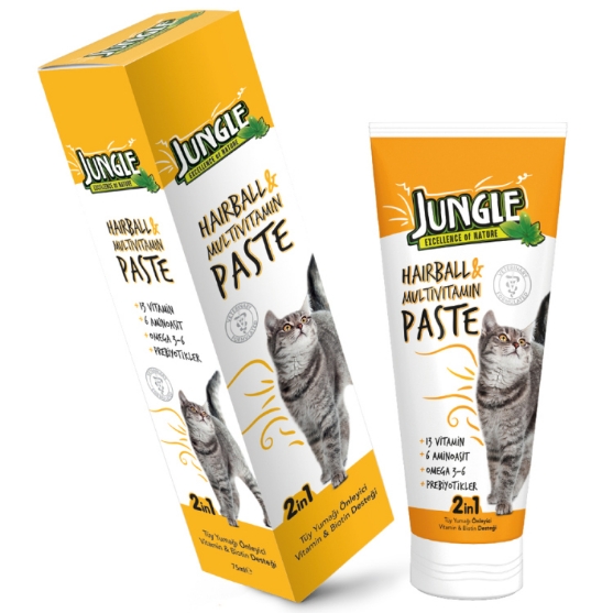 Picture of Jungle Hairball & Multivitamin Cat Paste 75ml