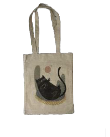 Tabanni Tote Bag (Black Cat) | tabanni | Tote Bags