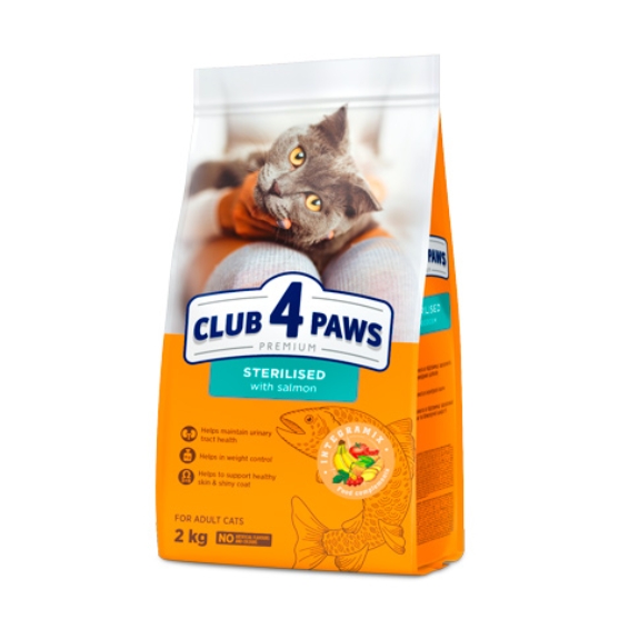 Picture of Club 4 Paws  Sterilized Adult Cats Salmon 2kg