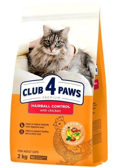 Picture of Club4Paws Adult Cats Hairball Control 2kg