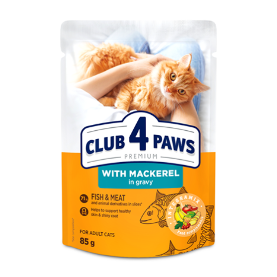 Picture of Club4Paws Mackerel in Gravy 80g (12/Pack)
