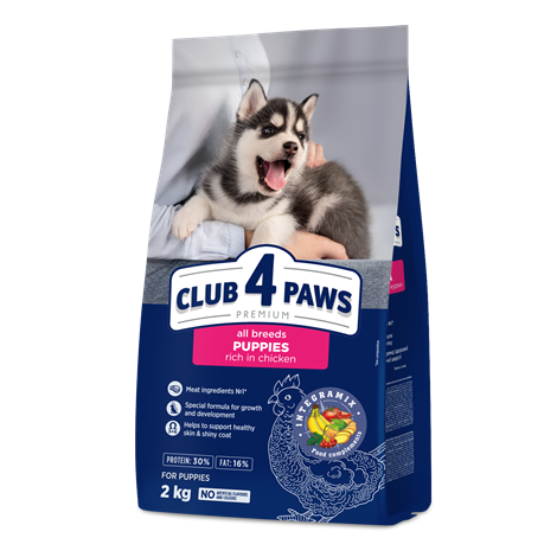 Picture of Club 4 Paws Puppy All Breeds with Chicken Dry Dog Food 2kg