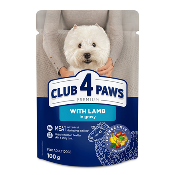 Picture of Club4Paws  Adult Small Breeds Lamb in Gravy 100g(12/Pack)