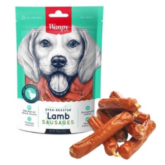 Picture of Wanpy Oven-Roasted Lamb Sausages Dog Treats 100g (3-Pack)