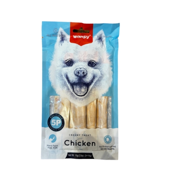 Picture of Wanpy Premium Creamy Lickable Dog Treats  Chicken Flavor 14g